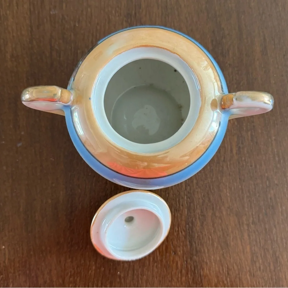 Vintage Lusterware Swan 3Pc Tea Set 1940’s 1950’s